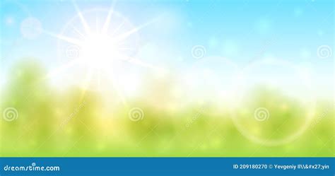 Sunny Nature Background Stock Vector Illustration Of Blue 209180270