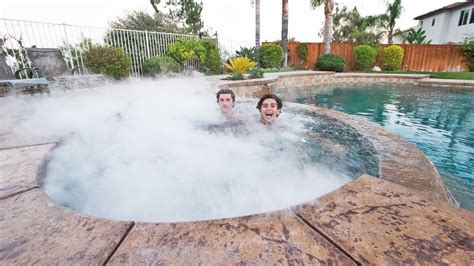 Swimming In Dry Ice Pool Youtube