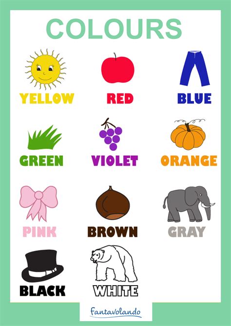 Colours Attività Di Alfabetizzazione Stampabili Prescolari Imparare