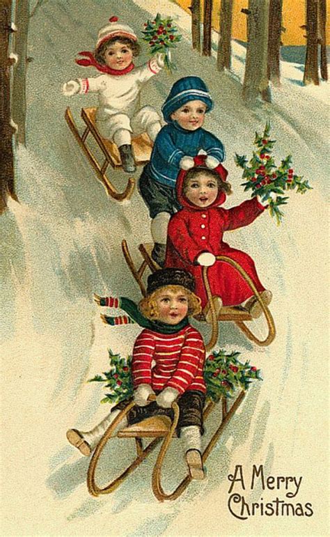 Fete Noel Vintage S Images Page 11 Christmas Card Images Vintage Christmas Cards
