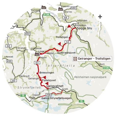 Route 63 East Of Alesund Geiranger Trollstigen National Touist Route