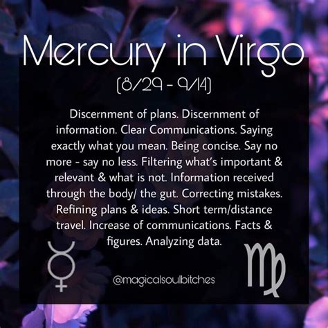 Mercury In Virgo 829 9142019 Virgo Moon Journal Star Signs