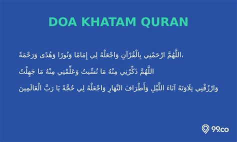 Doa Khatam Quran Arab Latin Dan Artinya Lengkap