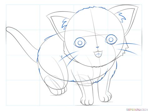 Easy cartoon cat drawings johnsimpkins com. How to draw an anime cat | Step by step Drawing tutorials