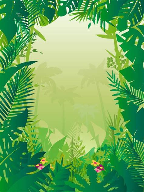 Free Vectors Tropical Frame Styled Jungle Background Vector Jungle