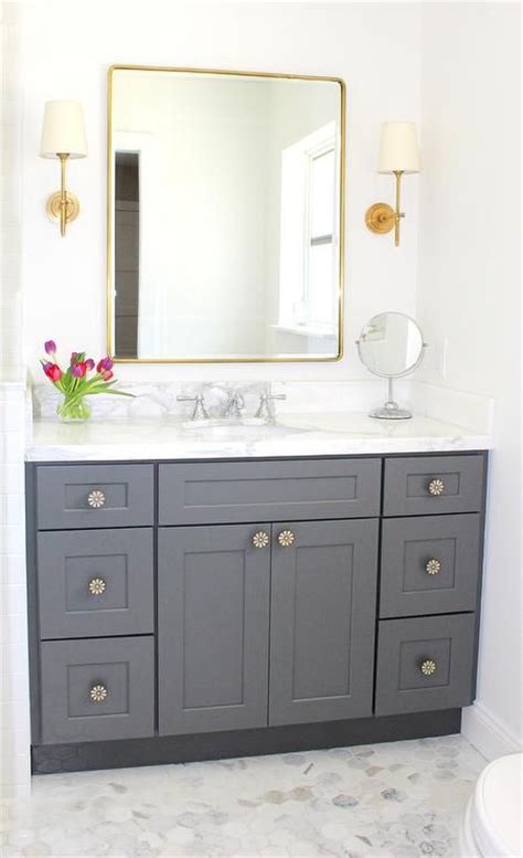 Do you assume shaker bathroom vanity cabinets appears to be like great? Traditional bathroom featuring gray shaker style cabinetry ...