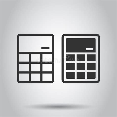 Calculator Icon In Flat Style Calculate Vector Illustration On White