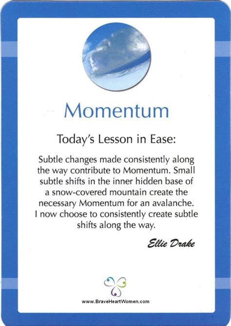 Momentum Subtle Changes Made Consistently Along The Way Contribute To