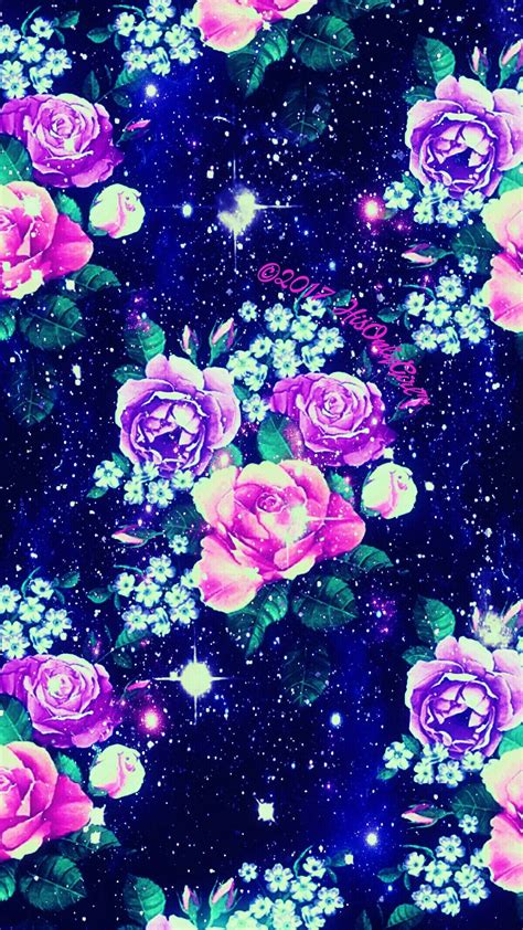 Sweet Flowers Galaxy Wallpaper I Created For The App Cocoppa Cocoppa