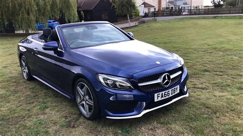 Mercedes C220d Amg Line Convertible Blue 2017 66 Plate For Sale Auto