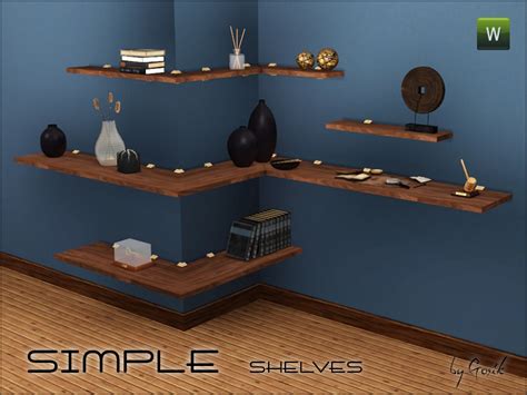 The Sims Resource Simple Wooden Shelves