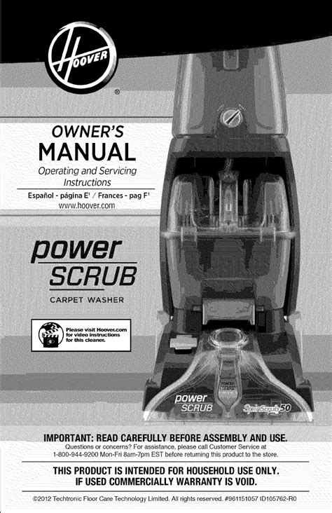 Hoover Carpet Cleaner Instructions Spinscrub 50 Carpet Bathroom Picture