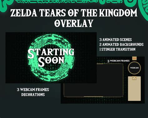 ZELDA Tears Of The Kingdom Twitch Overlay Pack Animated Etsy Ireland