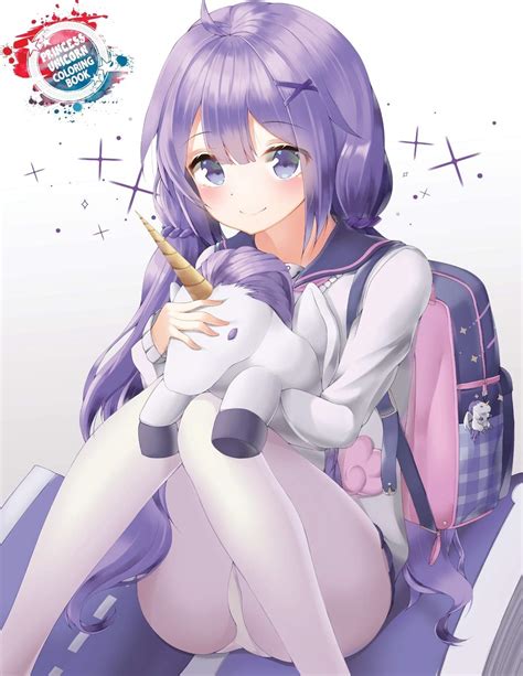 Buy Princess Unicorn Coloring Book: Cute Anime Manga Girl Coloring Book