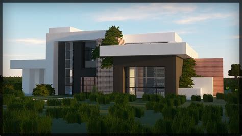 Modern houses, treehouses, and more. BUILDING MINECRAFT MODERN HOUSE! - Realistic RayTracing ...