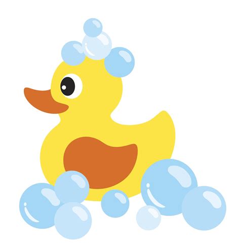 Rubber Duck With Bubbles Svg