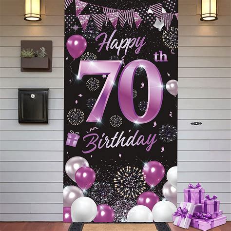 Banydoll 70th Birthday Decorations For Her 70th Birthday Banners For