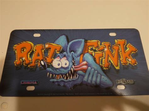 Rat Fink Plastic License Plate 3894269517