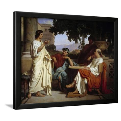 horace virgil and varius at the house of maecenas by charles francois jalabert framed print