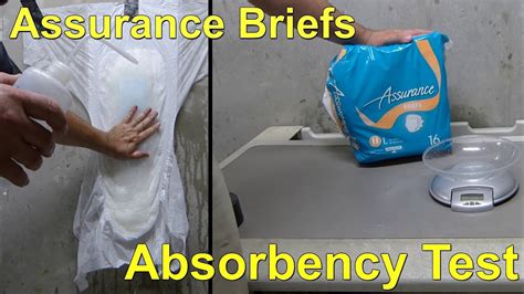 Assurance Adult Briefs Absorbency Test Youtube
