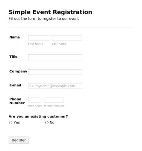 Free Printable Registration Form Template Printable Templates Free