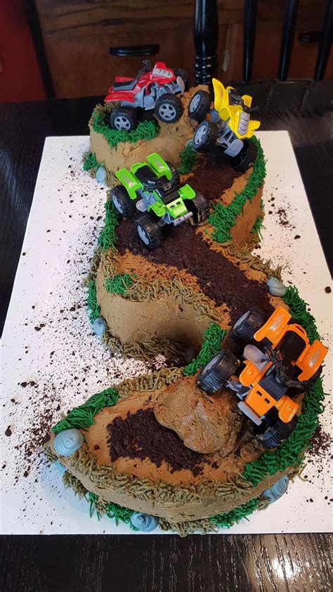 Three Year Old Cake With Four Wheelers Boy Birthday Parties Fun