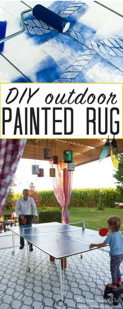 Painted Outdoor Rug A Diy Rug Tutorial The Heathered Nest