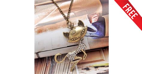 Get Your Free Necklace Now Cat Necklace Long Necklace Pendant Necklace Free Necklace