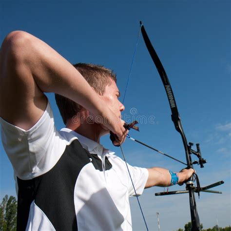 Archer Aiming With His Bow Editorial Stock Image Image Of Sports