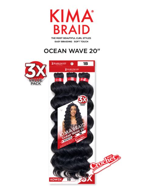 Harlem 125 Kima 3x Ocean Wave Crochet Braid 20 Kow3x Hair Stop And Shop