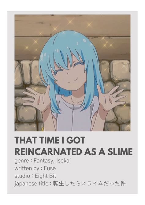 That Time I Got Reincarnated As A Slime Anime Poste Anime Slime Poster