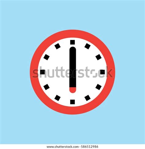 Clock Icon 6 Oclock Vector Illustration Stock Vector Royalty Free