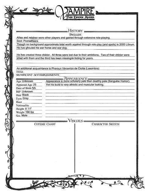 Vtm 5 Character Sheet Character Sheet Clan Symbols Help Vampire