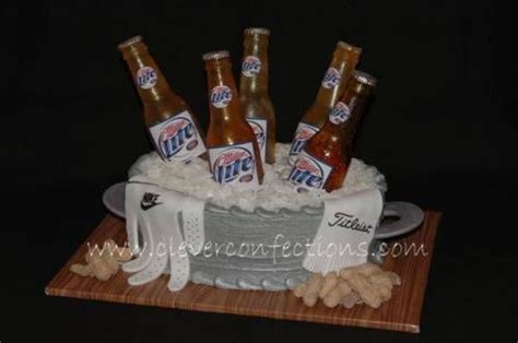 Sugar Beer Bottle Cake For Golfer