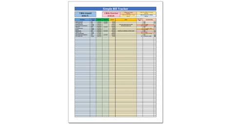You can also see excel excel bill templates have many benefits which can be crucial in creating a bill. Simple Bill Tracker | Simple