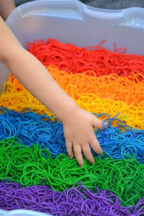 Image Result For Coloured Spaghetti Sensory Play Reception Sensorial