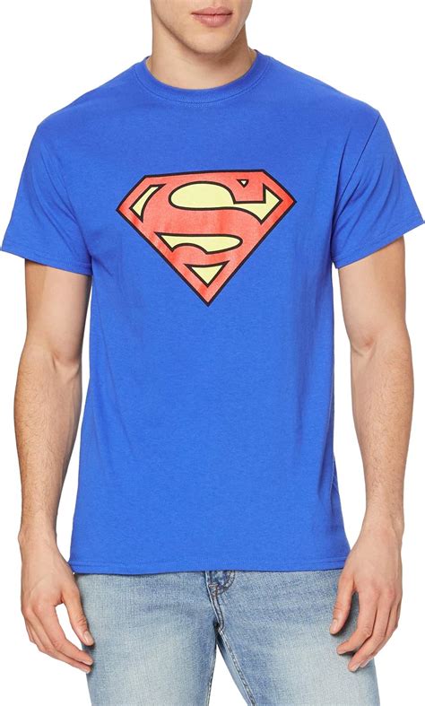 Superman Glow In The Dark Logo Blue T Shirt Tee At Amazon Mens