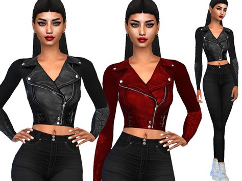 Fit Leather Jackets Found In Tsr Category Sims 4 Female Everyday
