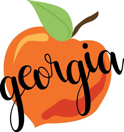 Georgia Peach Sticker For Sale By Isabella Lassiter