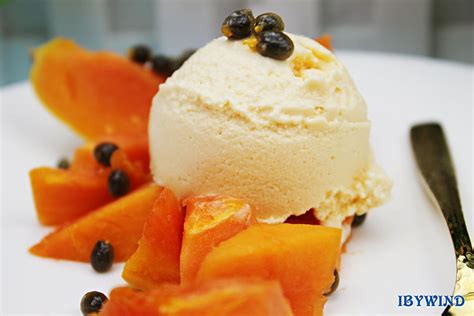Papaya Ice Cream Papaya Ice Cream Food Videos Desserts Dessert