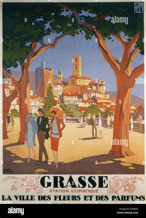 1920s France French Riviera Cote Dazur Grasse Poster Stock Photo Alamy