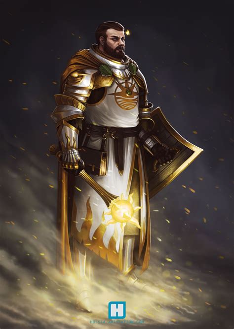 M Cleric Med Armor Cloak Shield Mace Underdark Artstation Dawnlord