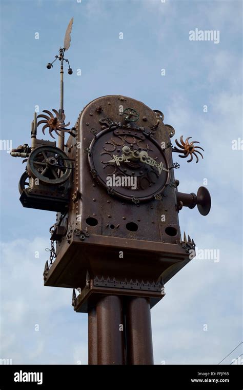 Blumbergville Clock In The Main Street Of Boonah Queensland Stock