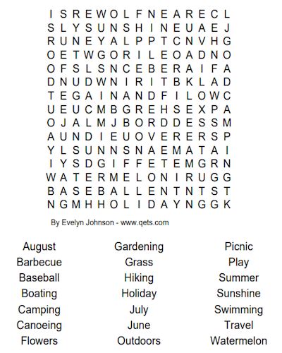 32 Free Printable Summer Word Search Pdf For Fun 2023