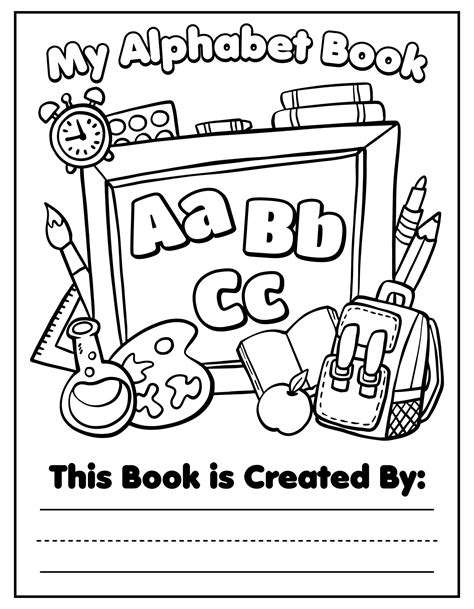 Printable Alphabet Book Cover Printablee