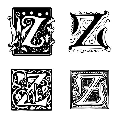 10 Best Printable Monogram Letters Z Pdf For Free At Printablee