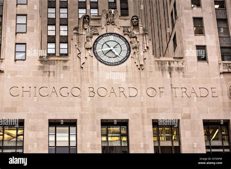 Chicago Board Of Trade Building Lasalle Street Chicago Il Stock Photo