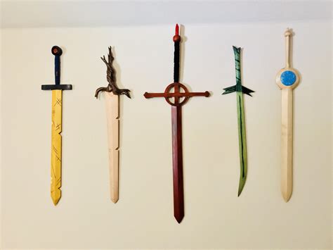 Finns Five Wooden Swords Are Finally Complete Hope Yall Like Them