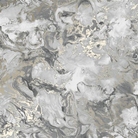 I Love Wallpaper Liquid Marble Wallpaper Grey Gold