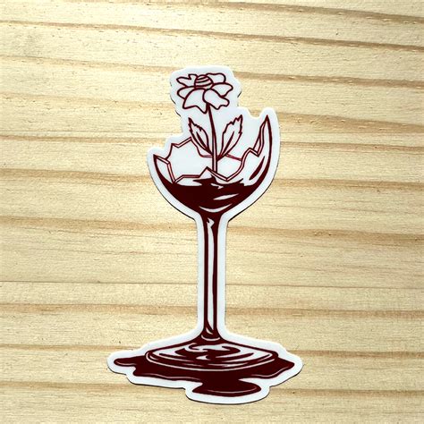 Broken Wine Glass Sticker Ink And Drink Denver